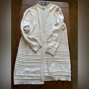 Old Navy Long White Knit Cardigan plus size